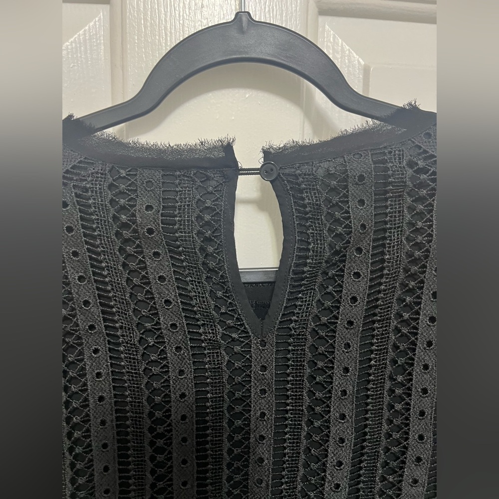 Daniel Rainn Dress Women 1X Black‎ Striped Shift Short Lined Long Sleeve (0441) - Picture 6 of 16